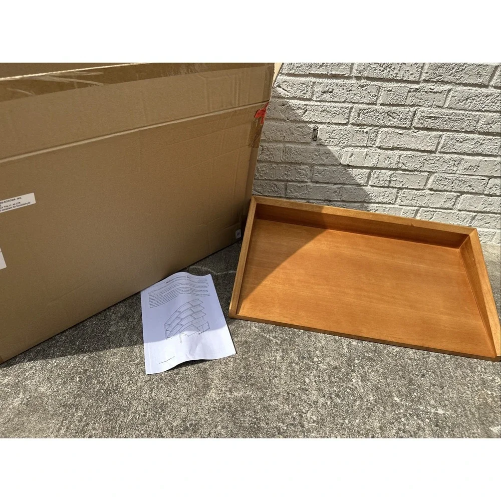 West Elm Mid Century Modular Wood Bookshelf Acorn Finish Wall Shelf